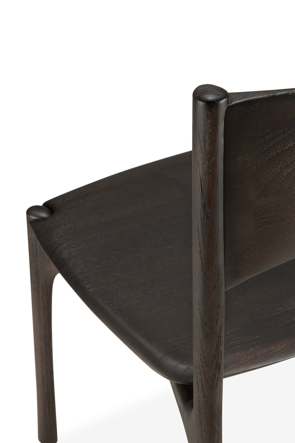 Chaise de salle à manger en teck naturel avec finition imparfaite polie à la main pour salles à manger