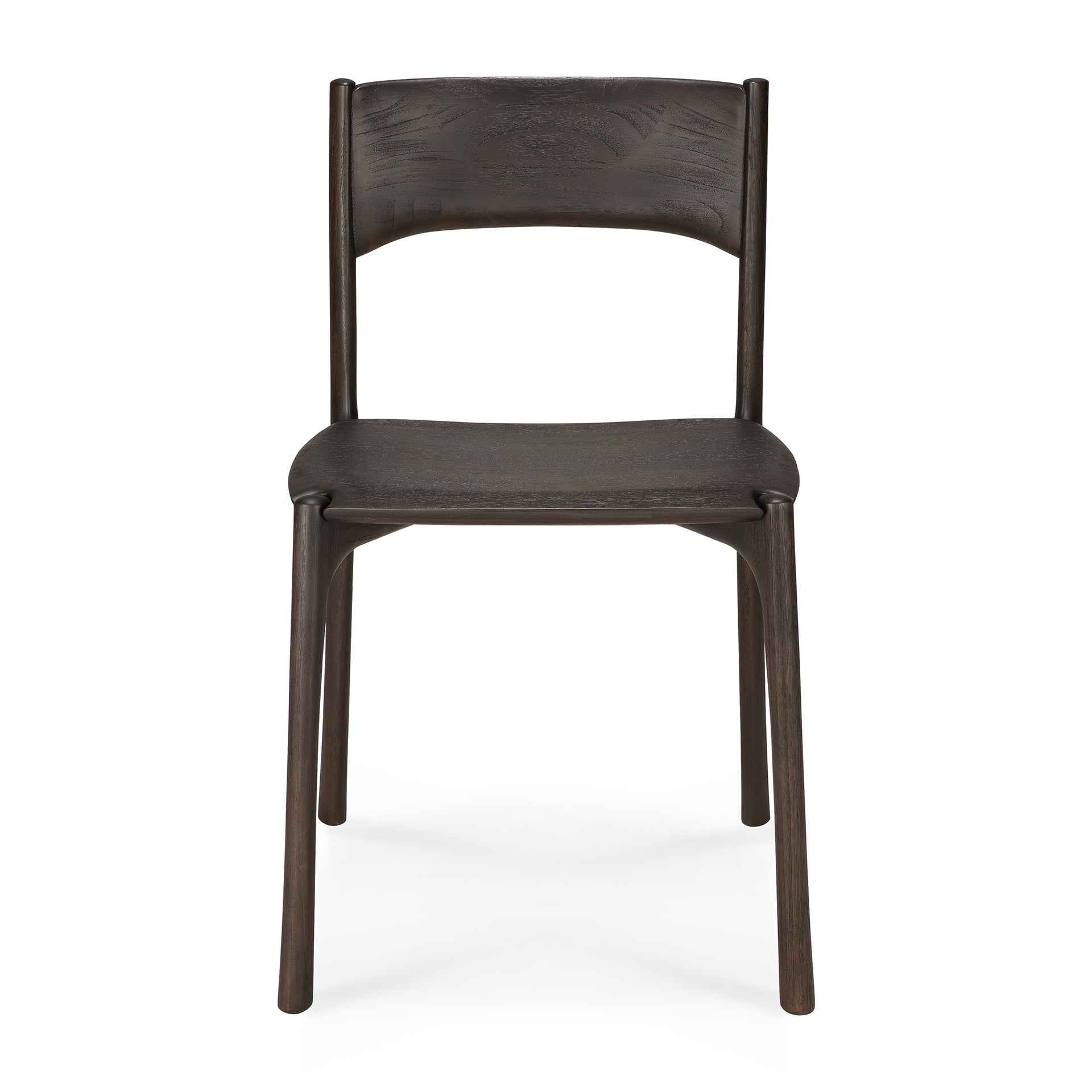 Chaise de salle à manger en teck naturel avec finition imparfaite polie à la main pour salles à manger