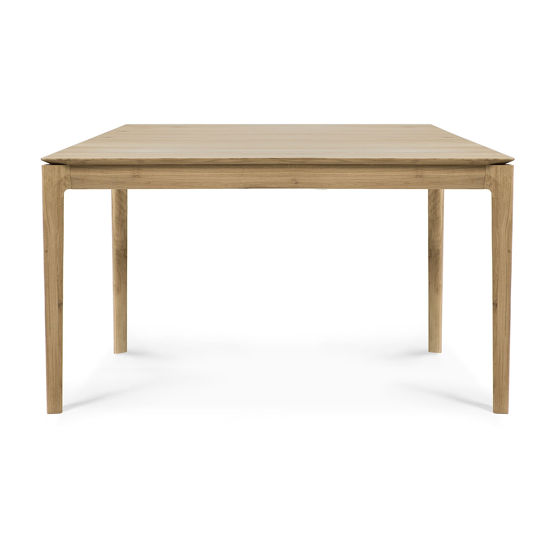 Table de salle à manger intemporelle en chêne massif avec cadre aéré et ouvert