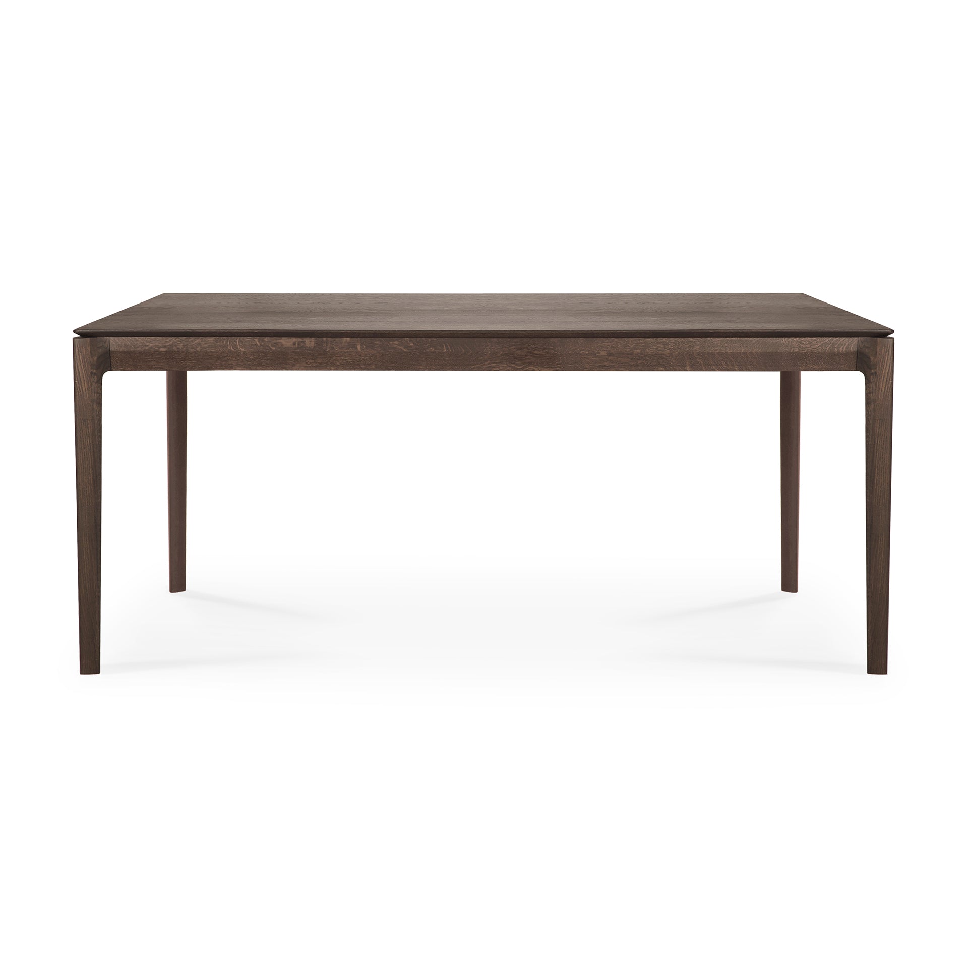 Table de salle à manger intemporelle en chêne massif avec cadre aéré et ouvert