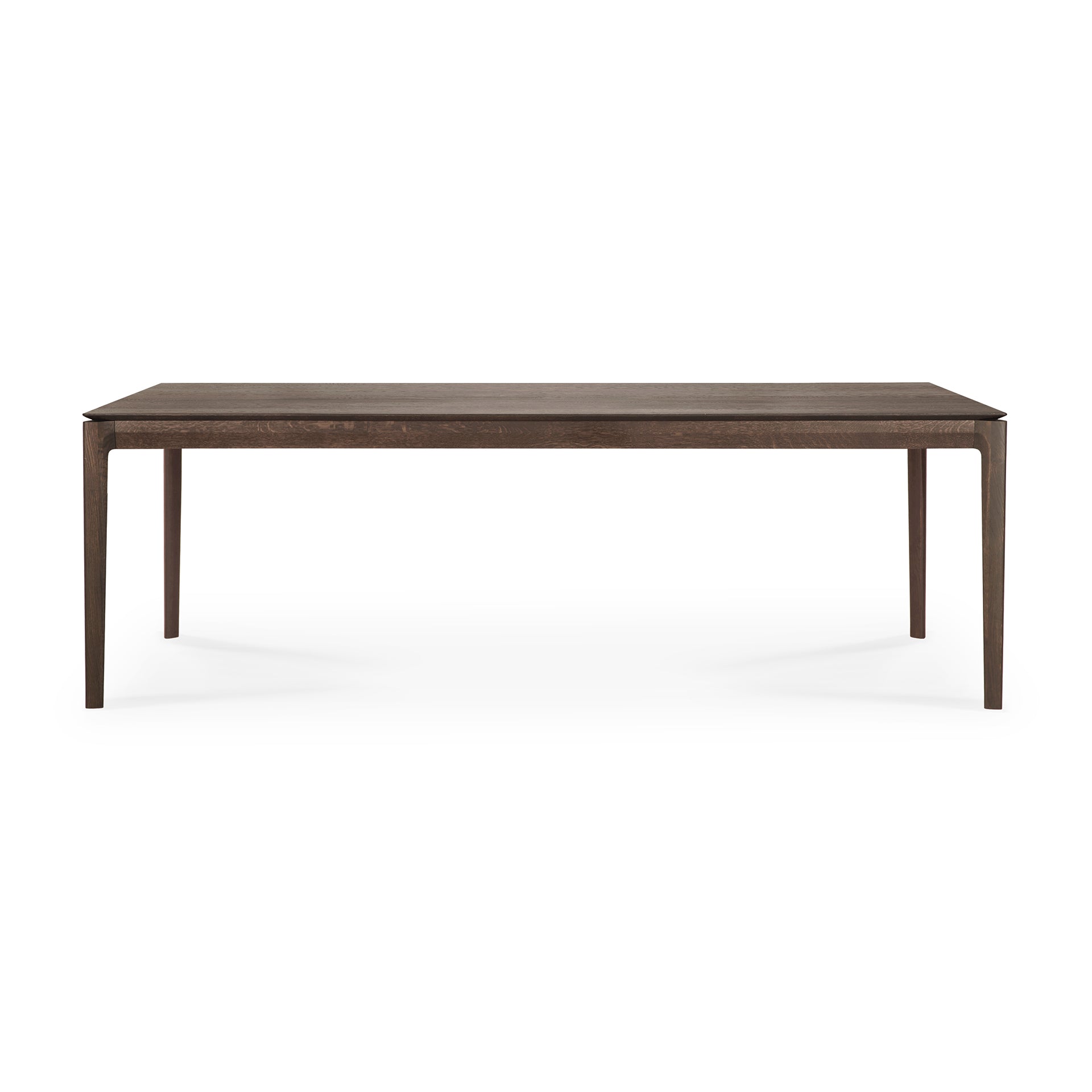 Table de salle à manger intemporelle en chêne massif avec cadre aéré et ouvert