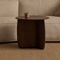 Table d'appoint en bois massif biologique avec forme irrégulière d'inspiration pierre naturelle pour les salons