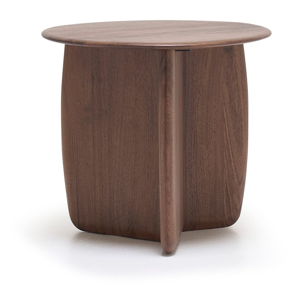Table d'appoint en bois massif biologique avec forme irrégulière d'inspiration pierre naturelle pour les salons
