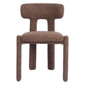 Chaise de salle à manger minimaliste et rembourrée, aux lignes épurées et courbes douces