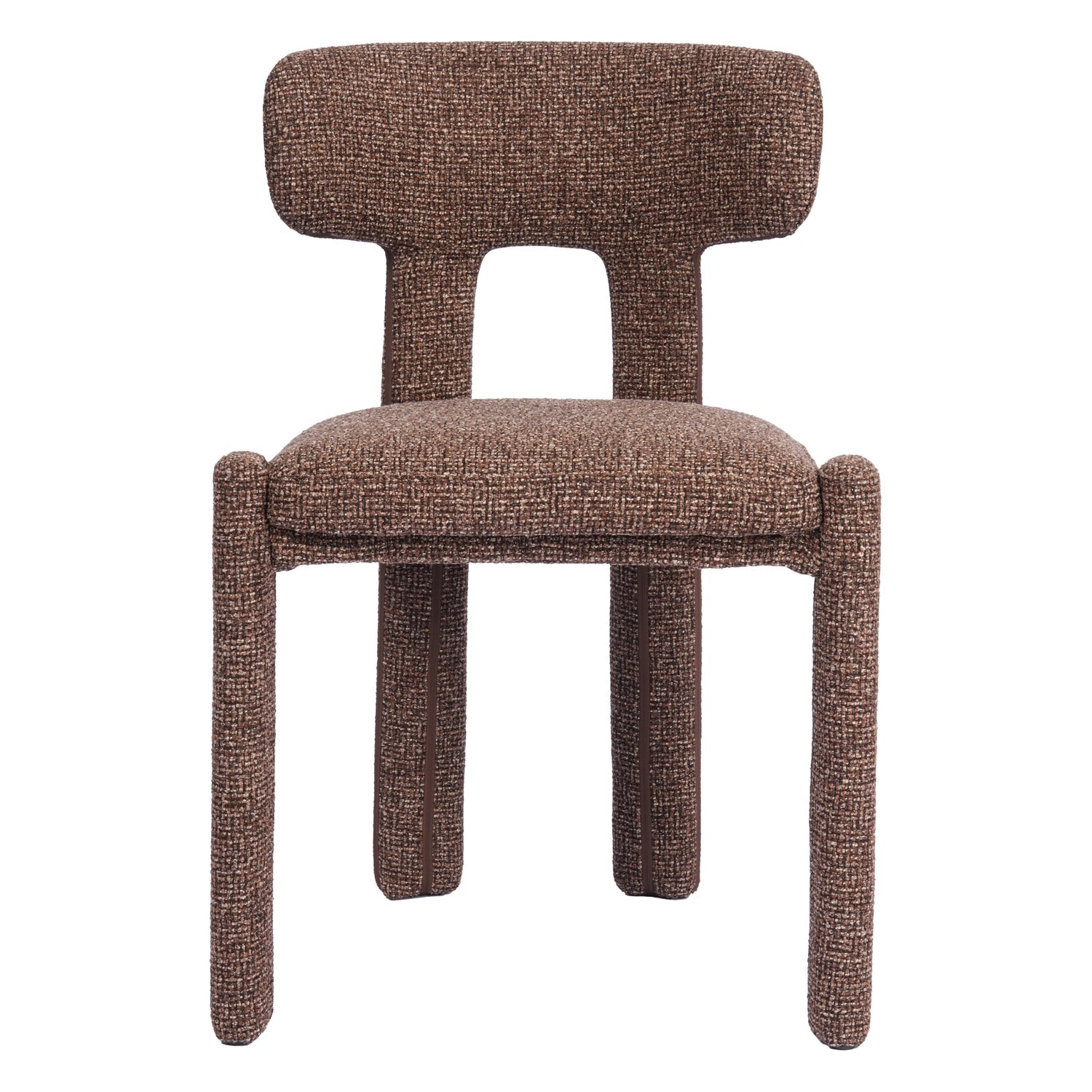 Chaise de salle à manger minimaliste et rembourrée, aux lignes épurées et courbes douces