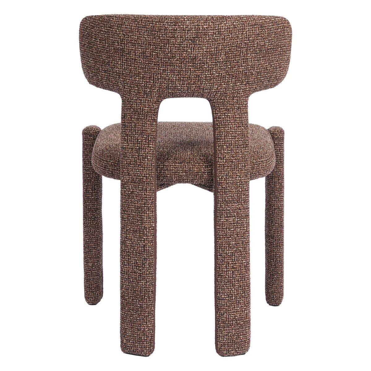 Chaise de salle à manger minimaliste et rembourrée, aux lignes épurées et courbes douces