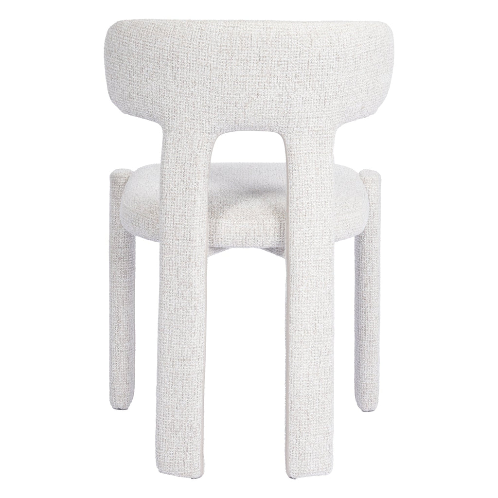 Chaise de salle à manger minimaliste et rembourrée, aux lignes épurées et courbes douces