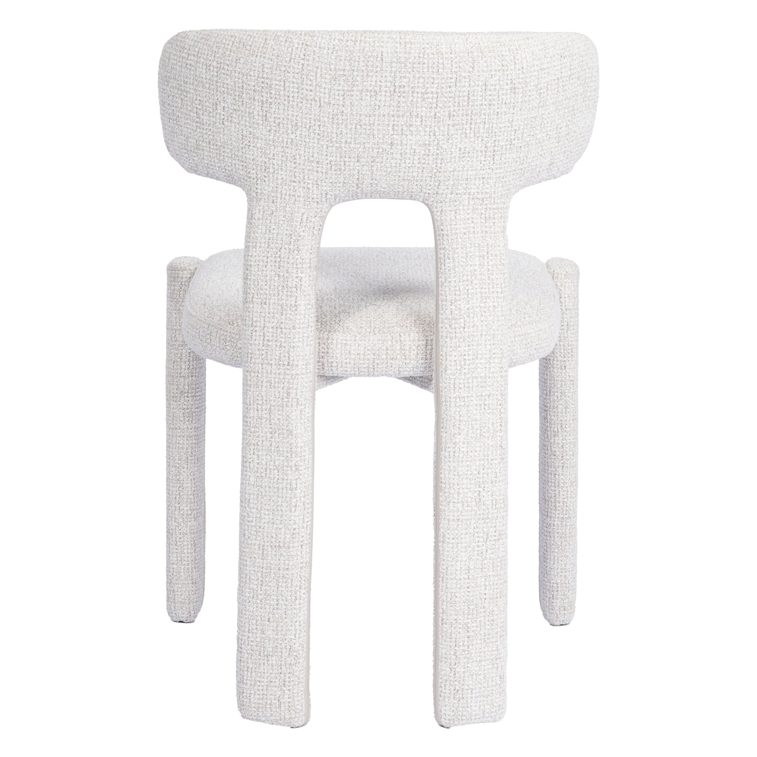 Chaise de salle à manger minimaliste et rembourrée, aux lignes épurées et courbes douces