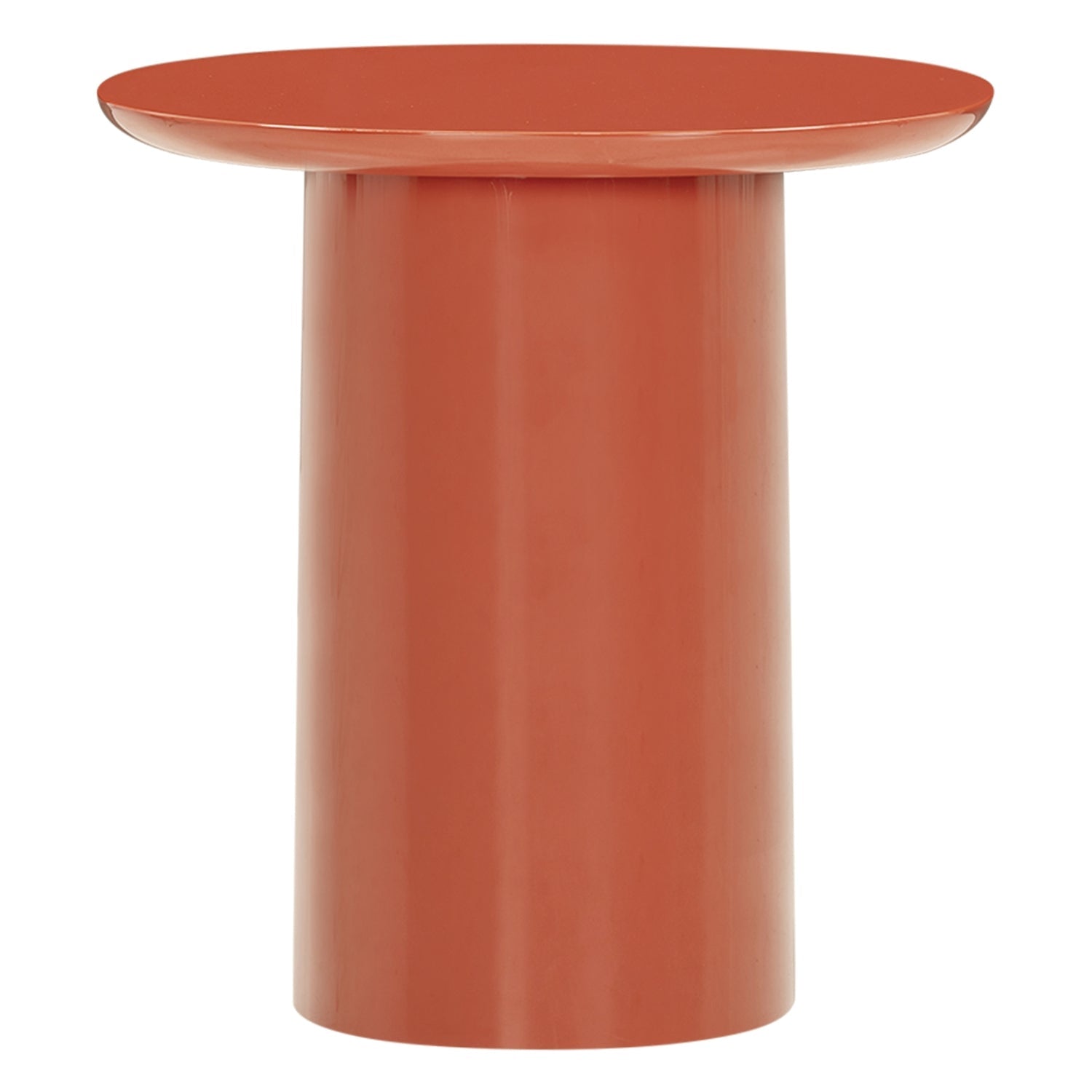 Table d'appoint sculpturale en chêne massif avec pied piédestal et plateau rotatif pour salons