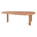 Table de salle à manger contemporaine en teck recyclé avec piètement sculptural à pieds mixtes pour salles à manger