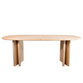 Table à manger moderne en chêne massif avec un cadre élégant et minimaliste pour salles à manger
