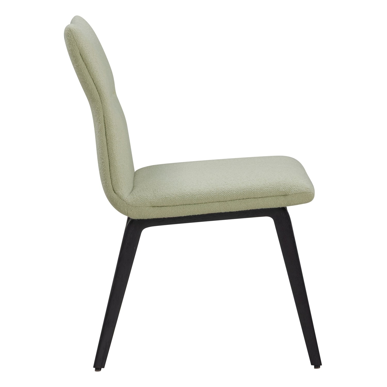 Chaise de salle à manger contemporaine rembourrée avec dossier plié détaillé pour salles à manger