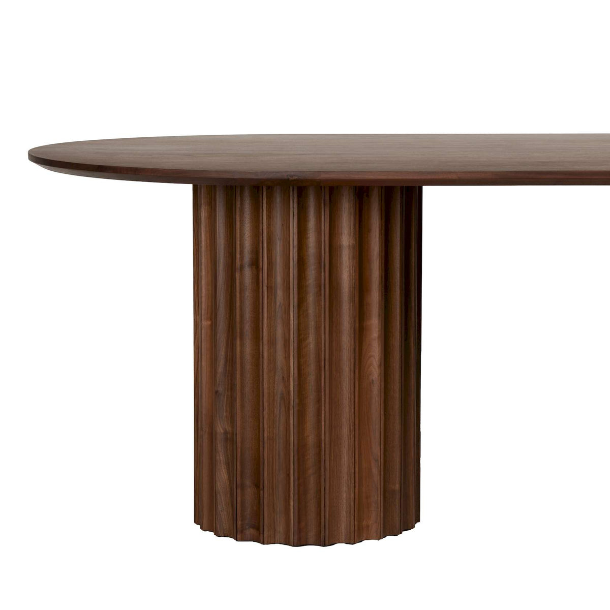 Table à manger ovale en chêne massif moderne avec pieds réglables pour salles à manger