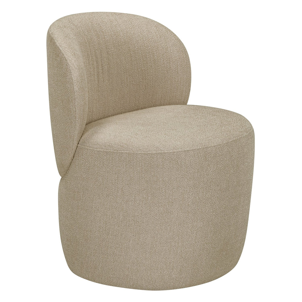 Petit fauteuil rembourré avec dossier plissé pour salons et salles à manger