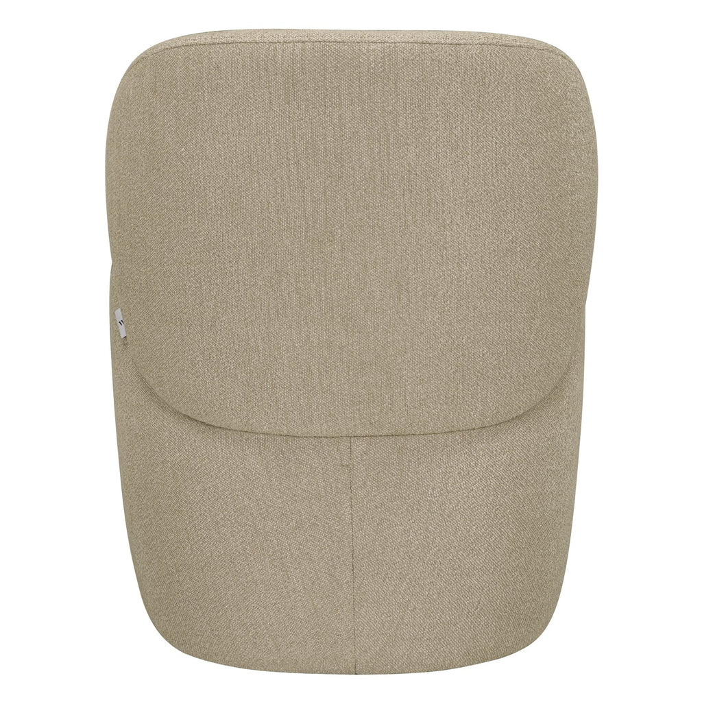 Petit fauteuil rembourré avec dossier plissé pour salons et salles à manger