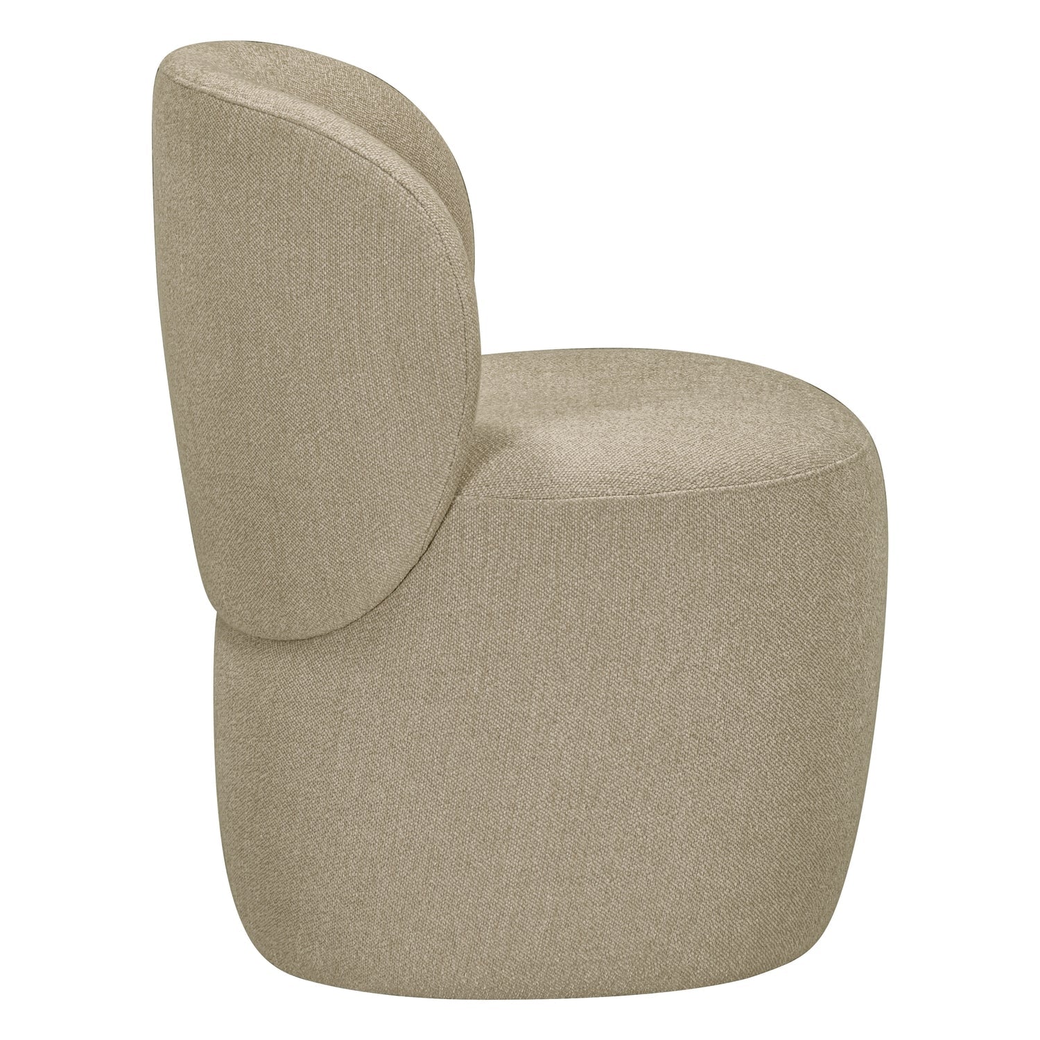 Petit fauteuil rembourré avec dossier plissé pour salons et salles à manger