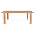 Table de salle à manger rétro-moderne en teck recyclé avec pieds tournés massifs pour salles à manger