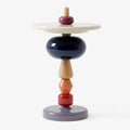 Table d'appoint nordique modulaire en bois avec hauteur et forme personnalisables pour les salons