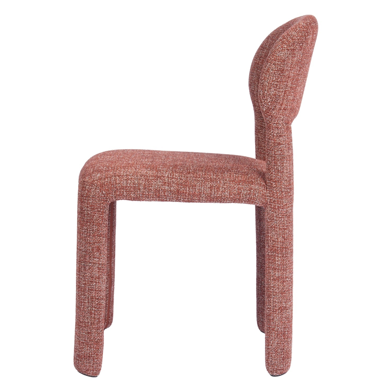 Chaise de salle à manger classique rembourrée avec dossier arqué et assise moelleuse pour salles à manger