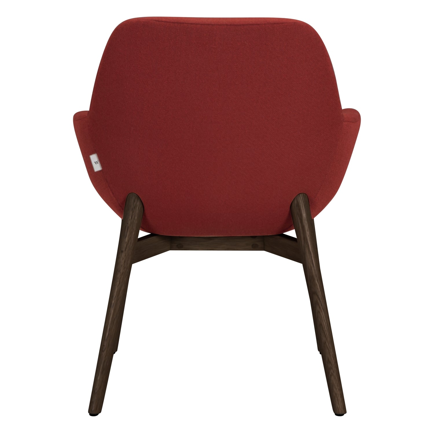 Fauteuil de salle à manger contemporain rembourré avec dossier incliné et piètement en chêne pour salles à manger