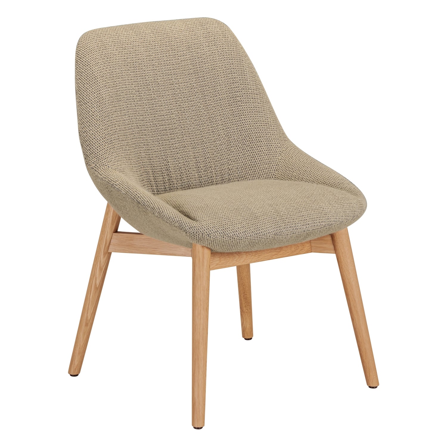 Chaise de salle à manger moderne capitonnée avec assise à ressorts ensachés et piètement en chêne pour salles à manger