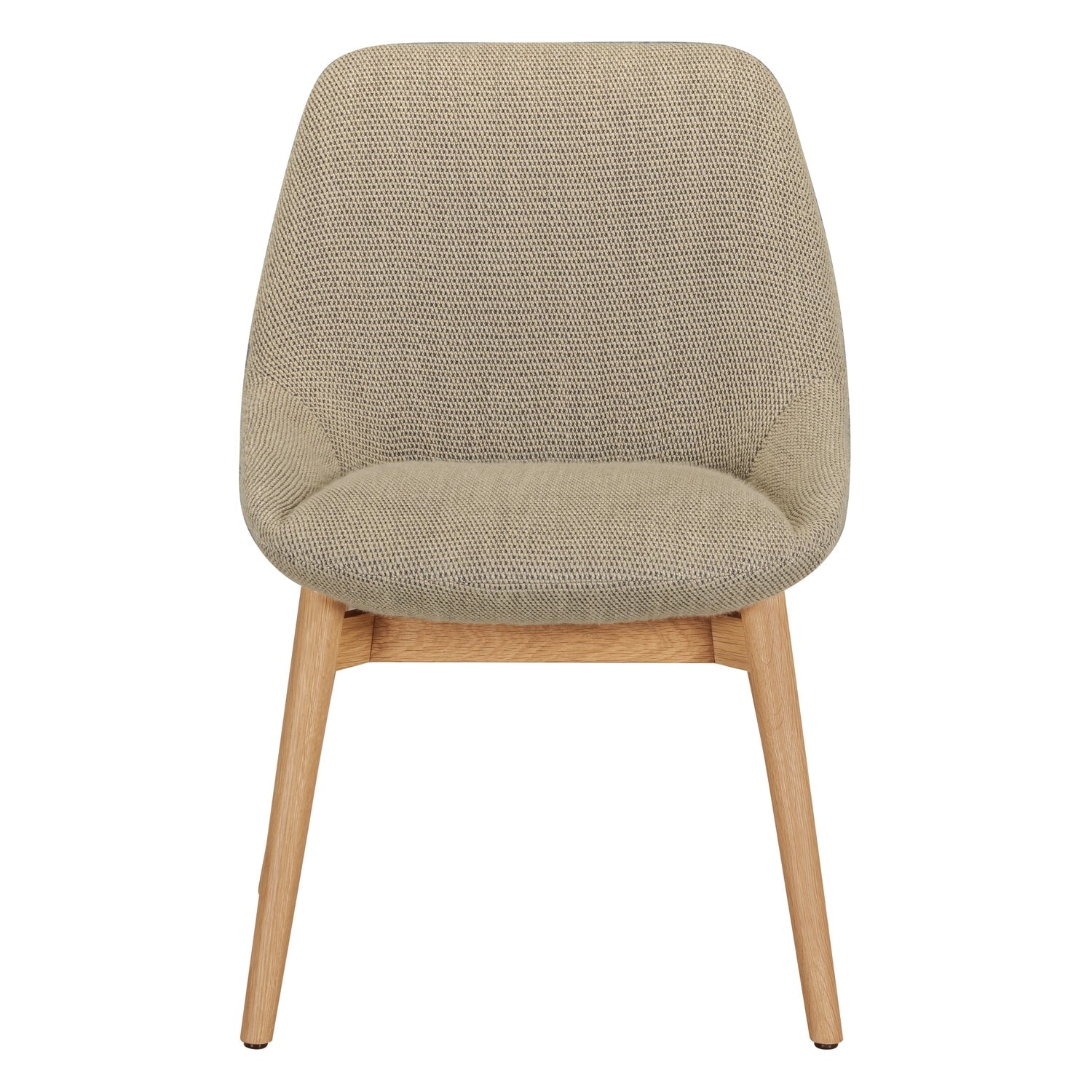 Chaise de salle à manger moderne capitonnée avec assise à ressorts ensachés et piètement en chêne pour salles à manger