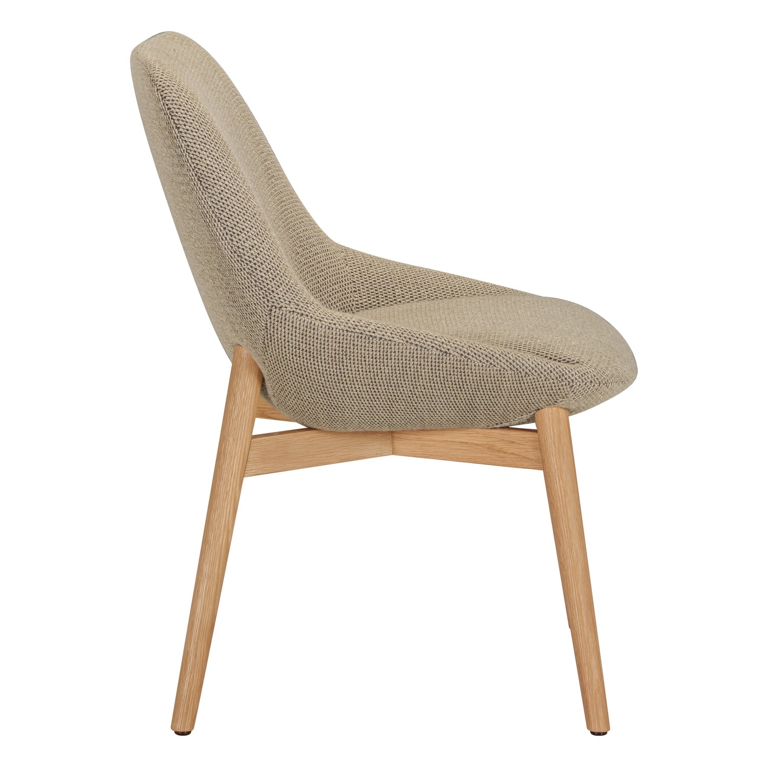 Chaise de salle à manger moderne capitonnée avec assise à ressorts ensachés et piètement en chêne pour salles à manger