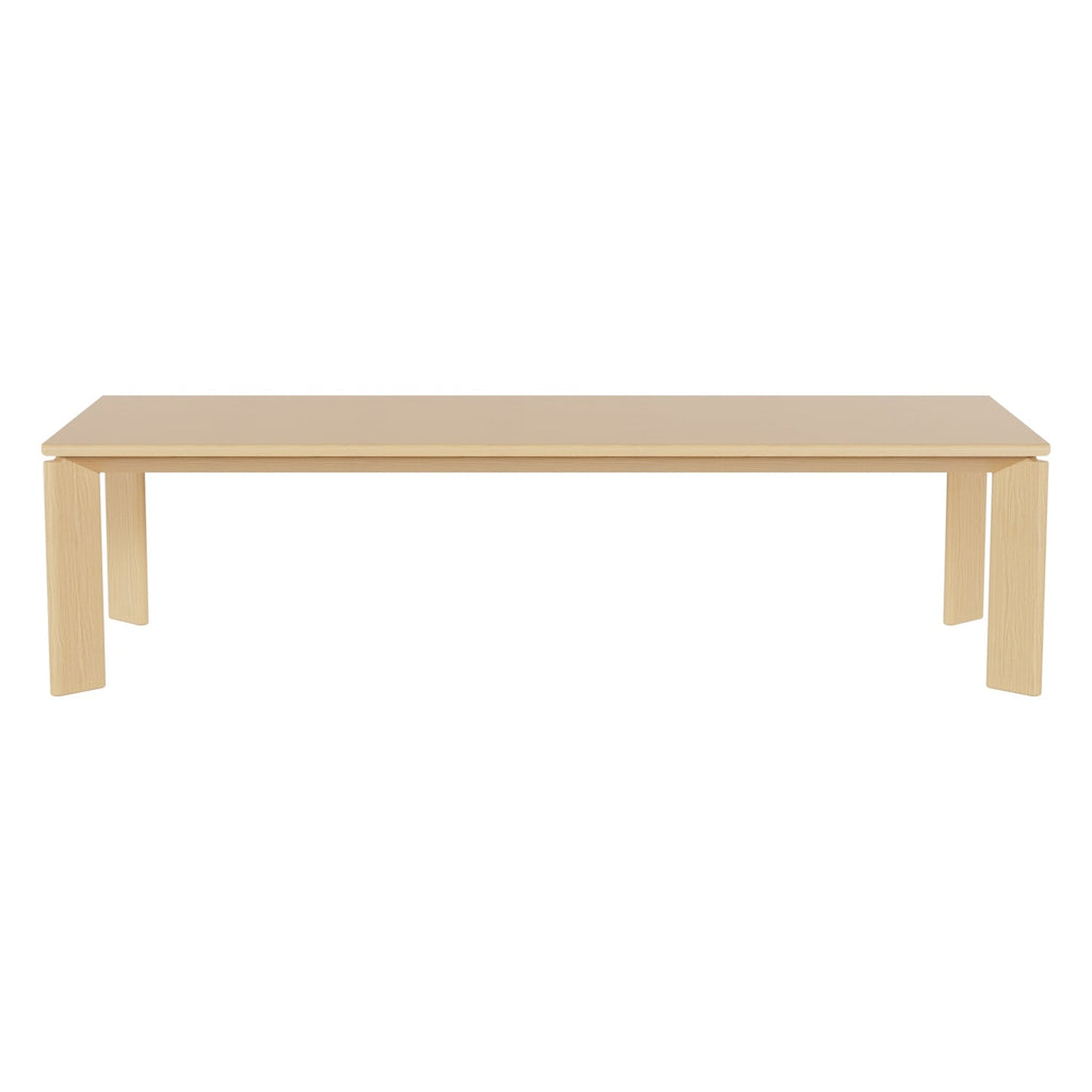 Table de salle à manger sophistiquée en chêne massif, avec finition texturée naturelle