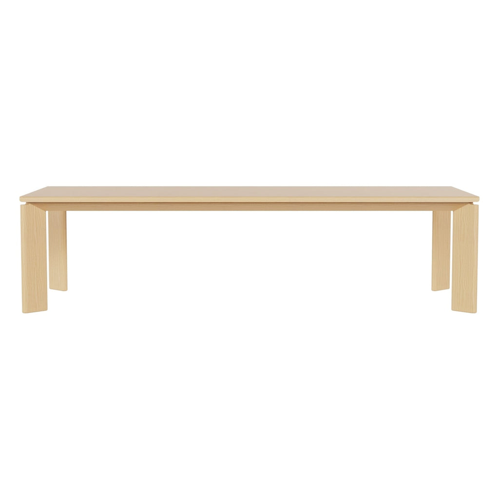 Table de salle à manger sophistiquée en chêne massif, avec finition texturée naturelle