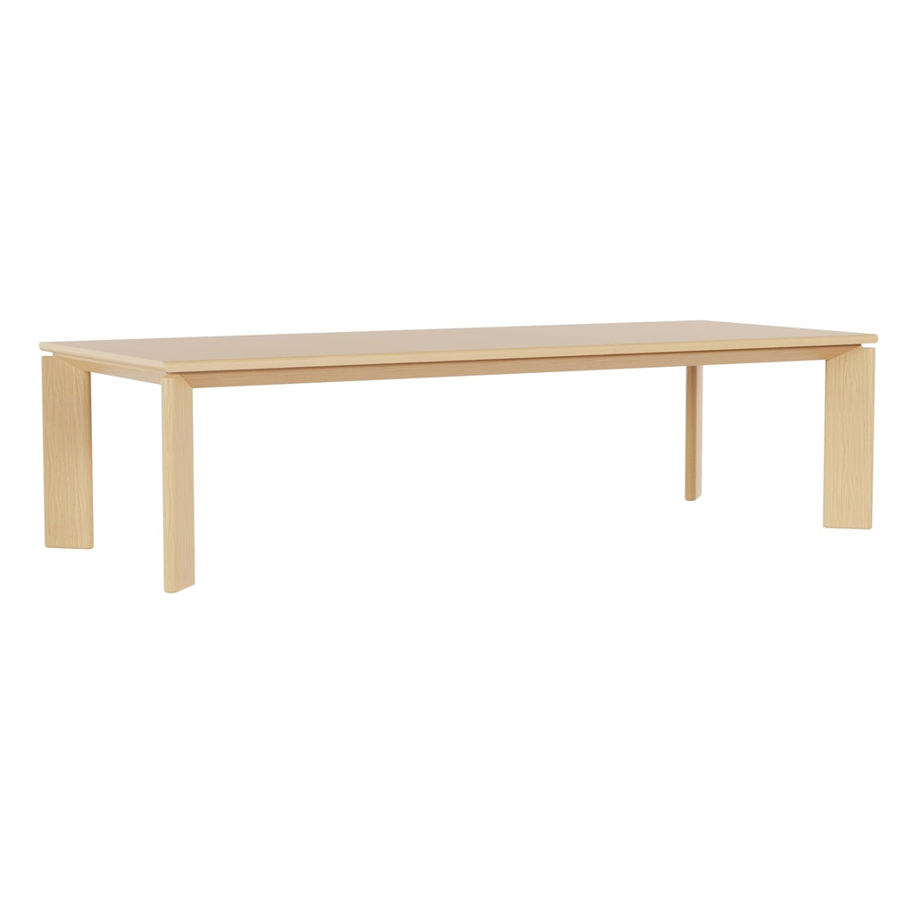 Table de salle à manger sophistiquée en chêne massif, avec finition texturée naturelle