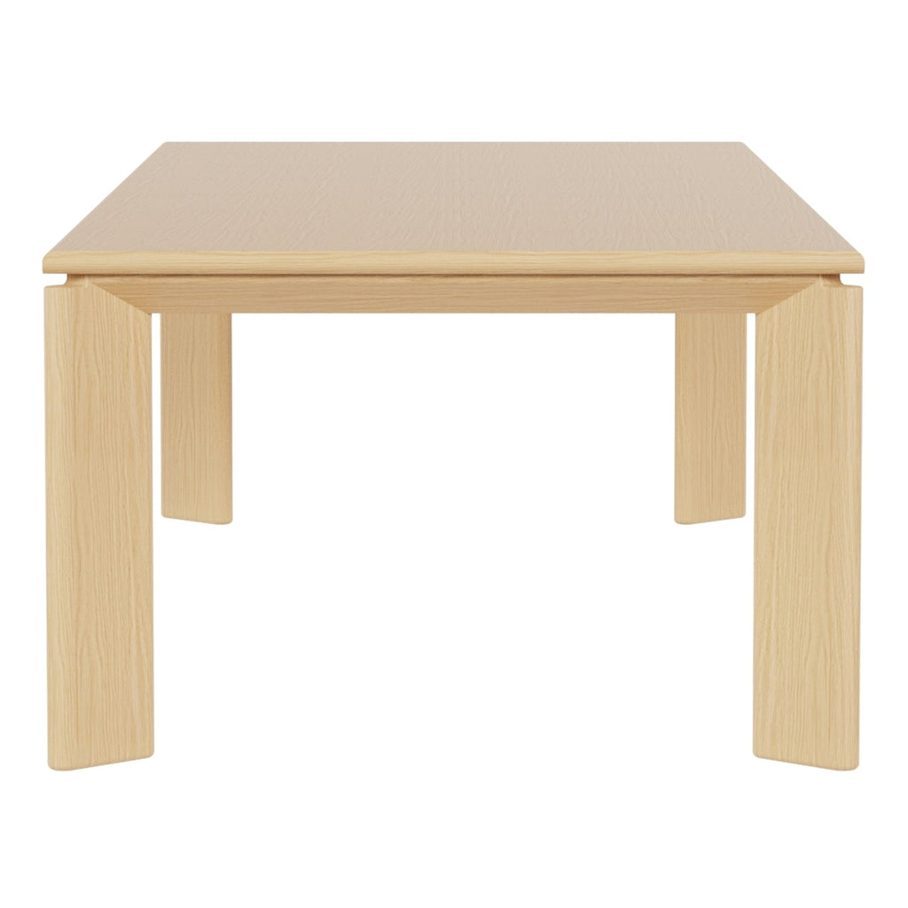 Table de salle à manger sophistiquée en chêne massif, avec finition texturée naturelle