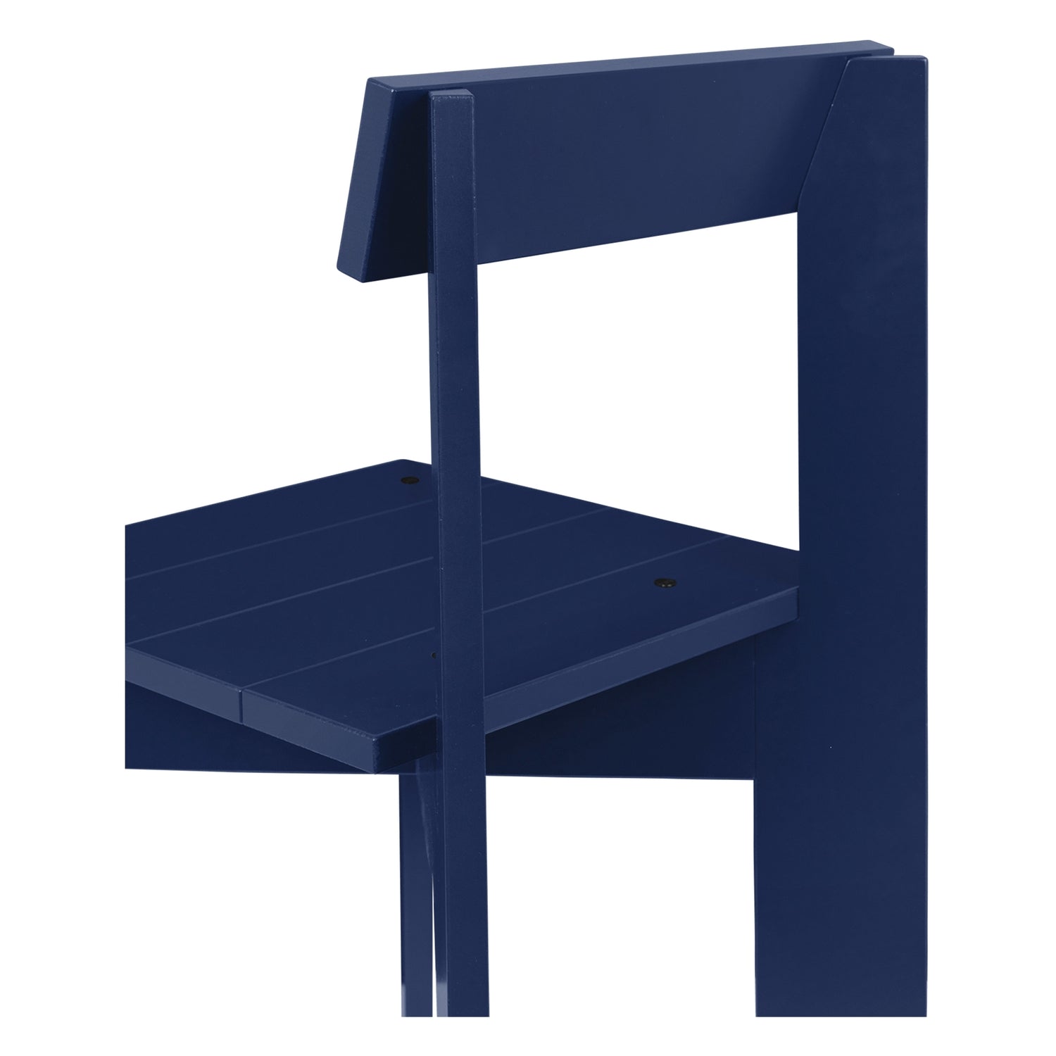 Chaise de salle à manger minimaliste en bois massif certifié FSC avec construction à lattes plates